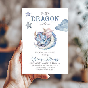 Sprookjesachtige Dromerige Blue Boy Dragon Baby sh Kaart