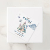 Sprookjesachtige Dromerige Draak Blauw Ridder Baby Bedankjes Labels (In situ)