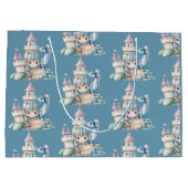 Sprookjesachtige Dromerige Draak Blauw Ridder Baby Groot Cadeauzakje (Achterkant)