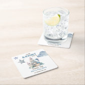 Sprookjesachtige Dromerige Draak Blauw Ridder Baby Kartonnen Onderzetters (Insitu)