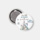 Sprookjesachtige Dromerige Draak Blauw Ridder Baby Magneet (Voorkant / Achterkant)