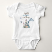 Sprookjesachtige Droom Draak Blauwe Ridder Baby Sh Romper (Voorkant)