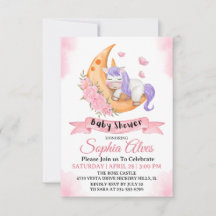Sprookjesachtige Eenhoorn Maan Baby Shower Voor Ba