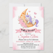 Sprookjesachtige Eenhoorn Maan Baby Shower Voor Ba