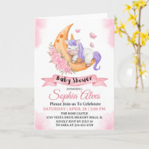 Sprookjesachtige Eenhoorn Maan Baby Shower Voor Ba