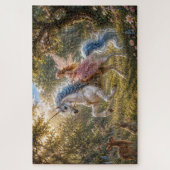 Sprookjesachtige eenhoornrit van de fee legpuzzel (Verticaal)