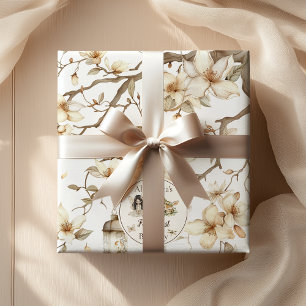 Sprookjesachtige Eerste Verjaardag Bos Bloemen Cadeaupapier