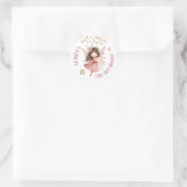 Sprookjesachtige Eerste Verjaardag van de Fee Ronde Sticker (Tas)