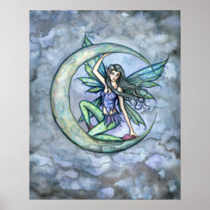 Sprookjesachtige en Maan Fantasie Kunstposter Poster