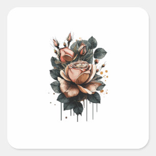 Sprookjesachtige esthetiek Goblincore en Cottageco Vierkante Sticker