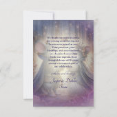 Sprookjesachtige fantasie grillige renaissance bru bedankkaart (Achterkant)