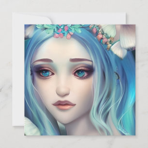 Sprookjesachtige fantasie kunst met fee met blauwe