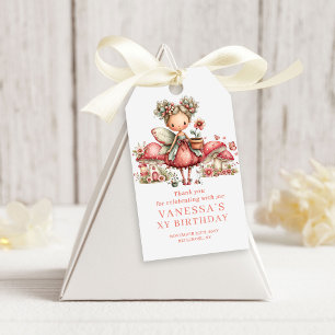 Sprookjesachtige Fee 8e Verjaardag Bloemige Favori Cadeaulabel