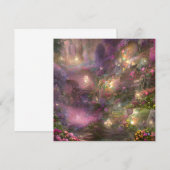 Sprookjesachtige Feeënland Achtergrond Notitiekaartje (Voorkant / Achterkant)