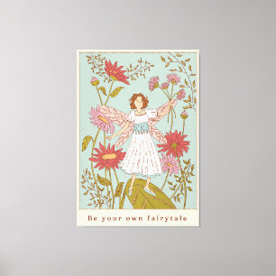 Sprookjesachtige Feeëntuin Fantasie Illustratie Canvas Afdruk