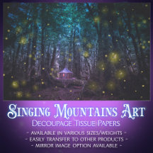 Sprookjesachtige Firefly Forest Fantasy Decoupage