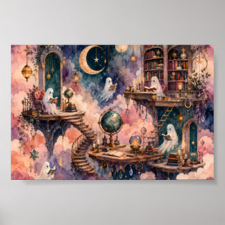 Sprookjesachtige Geestenbibliotheek Sfeervolle Don Poster