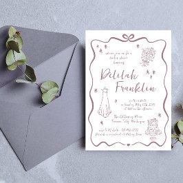 Sprookjesachtige geloften | Handgetekende Doodle | Kaart