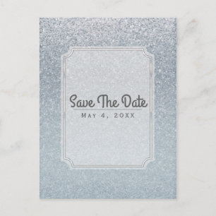 Sprookjesachtige Glitter Feest Save the Date Aankondigingskaart