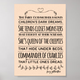 Sprookjesachtige Gothmoeder "Koningin van de Griez Poster