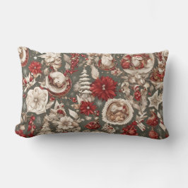 sprookjesachtige grillige kerstdecoraties, bloemen kussen