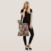 sprookjesachtige grillige kerstdecoraties, bloemen tote bag (Op model)