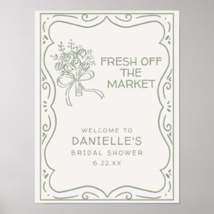 Sprookjesachtige Groene Verse Van De Markt Bruidsb Poster