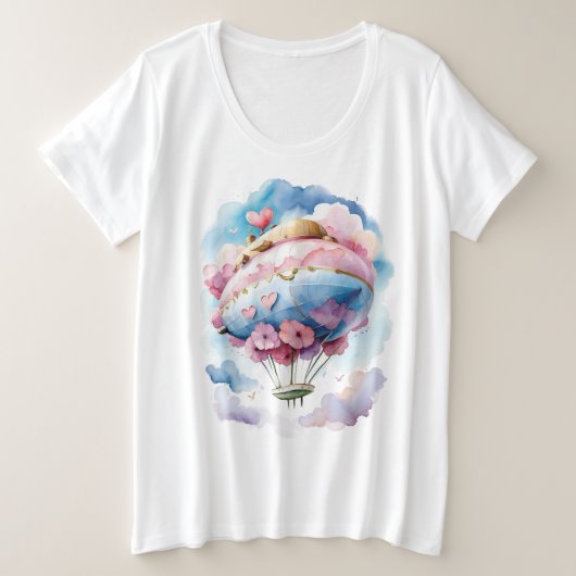 sprookjesachtige heteluchtballon grote maat t-shirt (Design voorkant)