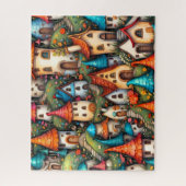 Sprookjesachtige Huizen Patroon Legpuzzel (Verticaal)