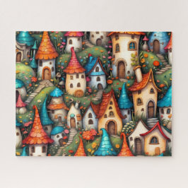Sprookjesachtige Huizen Patroon Legpuzzel