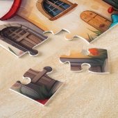 Sprookjesachtige Huizen Patroon Legpuzzel (Zijkant)
