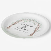 Sprookjesachtige ingang van het bos bruiloft papieren bordje (Gekanteld)