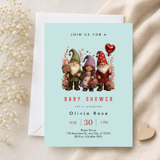 Sprookjesachtige Kabouter Baby Shower Kaart