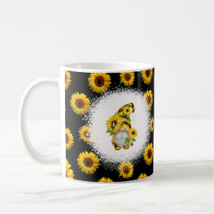 Sprookjesachtige kabouters met zonnebloemen koffiemok