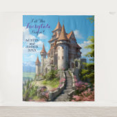 Sprookjesachtige Kasteel Achtergrond Hangende Acht Wandkleed (Voorkant)