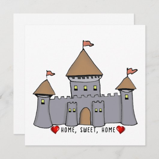 Sprookjesachtige kasteelschets kaart (Voorkant / Achterkant)