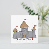 Sprookjesachtige kasteelschets kaart (Staand voorkant)