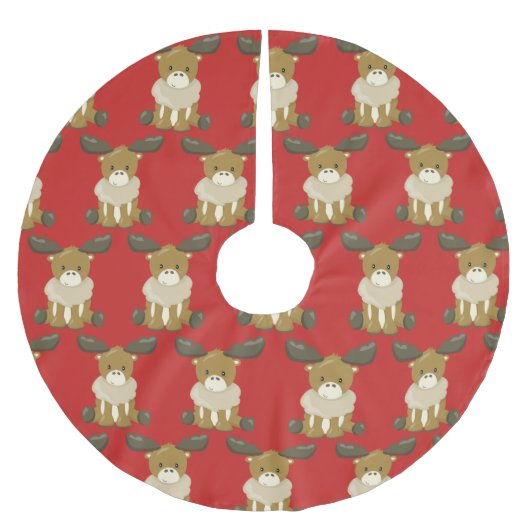 Sprookjesachtige Kerst-Eland Kerstboom Rok (Voorkant)