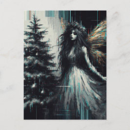 Sprookjesachtige Kerst Glitch Briefkaart