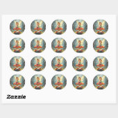 Sprookjesachtige Kerst Ronde Sticker (Vel)