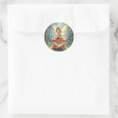 Sprookjesachtige Kerst Ronde Sticker (Tas)