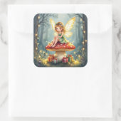 Sprookjesachtige Kerst  Vierkante Sticker (Tas)