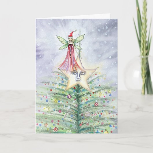 Sprookjesachtige Kerstboom Kaart (Voorkant)
