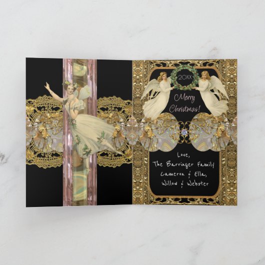 Sprookjesachtige Kerstherinnering Kaart (Binnen)