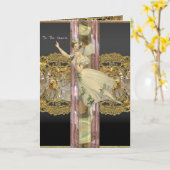 Sprookjesachtige Kerstherinnering Kaart (Gele Bloem)