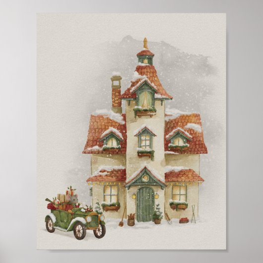 Sprookjesachtige kerstprentenboek Kinderen Poster (Voorkant)
