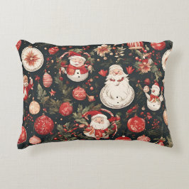 sprookjesachtige kerstversieringen, bladeren, bloe accent kussen