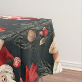 sprookjesachtige kerstversieringen, bladeren, bloe tafelkleed (Voorbeeld)