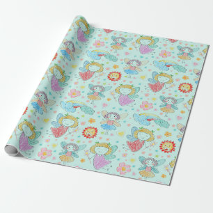 Sprookjesachtige kindergekrabbel cadeaupapier