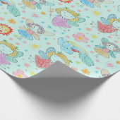 Sprookjesachtige kindergekrabbel cadeaupapier (Hoek)